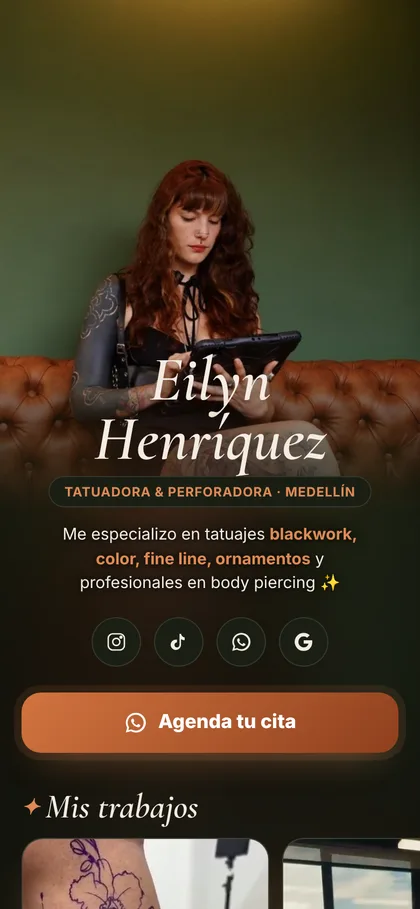 Página de Eilyn Henríquez, tatuadora